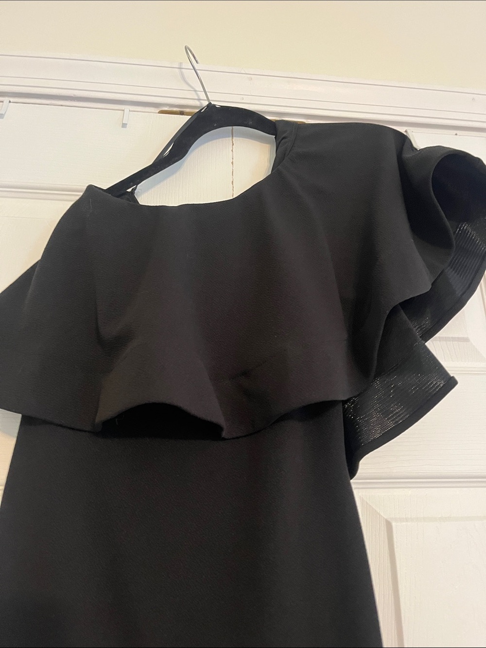 Lulu's Black One-Shoulder Ruffle Gown - Picture 5 of 5